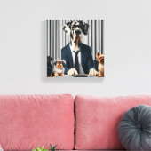 Funny Great Dane Mantle arbeitet Buchhalter Leinwanddruck (Insitu (Wohnzimmer))