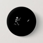 Funny Great Dane Running Skeleton Halloween Button (Vorderseite)