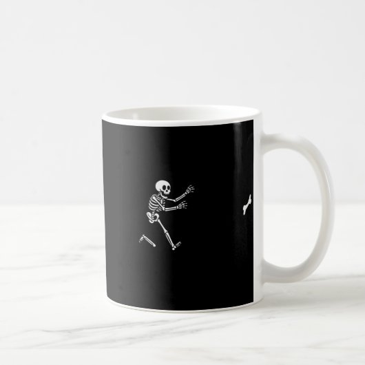 Funny Great Dane Running Skeleton Halloween Kaffeetasse (Rechts)