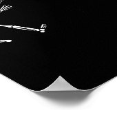 Funny Great Dane Running Skeleton Halloween Poster (Ecke)