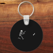 Funny Great Dane Running Skeleton Halloween  Schlüsselanhänger (Vorderseite)