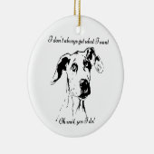 Funny Great Dane verwöhnt Hunde Humor Keramikornament (Rechts)