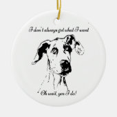 Funny Great Dane verwöhnt Hunde Humor Keramikornament (Vorne)