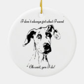 Funny Great Dane verwöhnt Hunde Humor Keramikornament (Hinten)