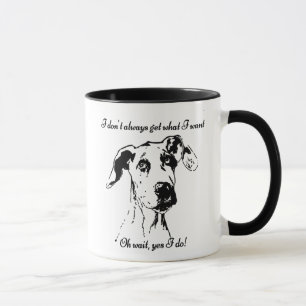 Funny Great Dane verwöhnt Hunde Humor Zitat Tasse