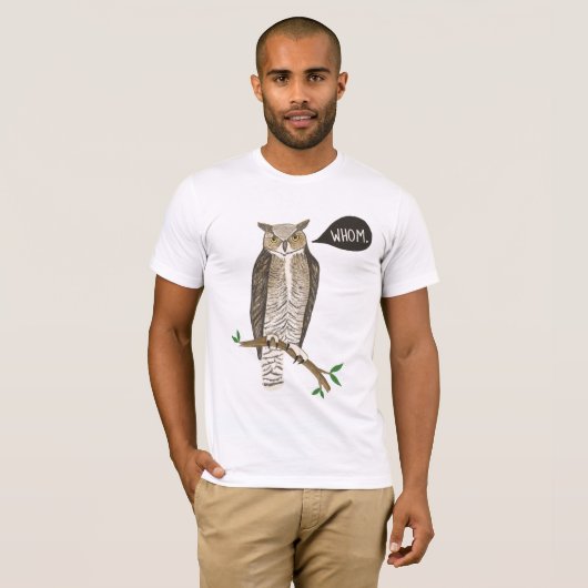 Funny Great Horned Owl WHC Grammar T-Shirt (Vorne ganz)