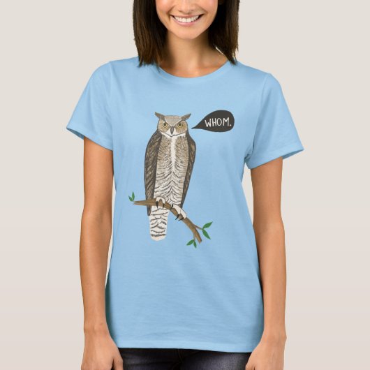 Funny Great Horned Owl WHC Grammar T - Shirt (Vorderseite)