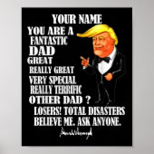 Funny Great Vater Donald Trump Fathers Day T-Shirt Poster (Vorne)