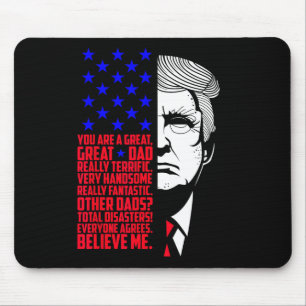 Funny Great Vater Donald Trump Vatertag Geschenk T Mousepad