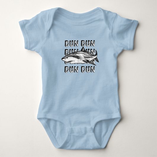 Funny Great White Shark Attack Art Baby Strampler (Vorderseite)