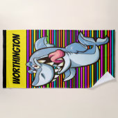 Funny Great White Shark Strandtuch (Vorderseite)