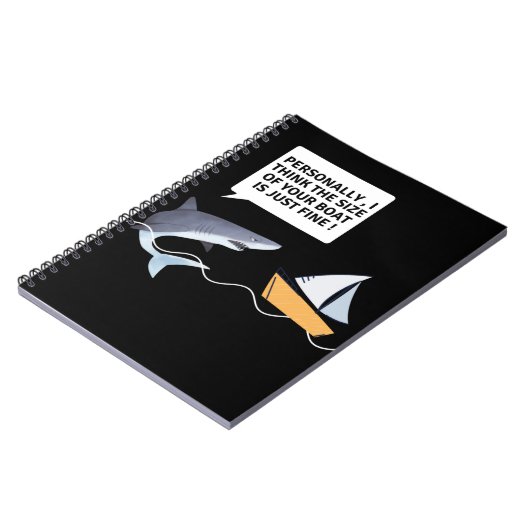 Funny Great White Shark Teeth Bite Notizblock (Linke Seite)