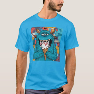 Funny Greedy Monster frisst Eiscreme T-Shirt