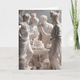 Funny Greek Statue Birthday Card – Classical Humor Karte