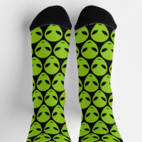 Funny green Alien Kopf Muster Geschenksocken