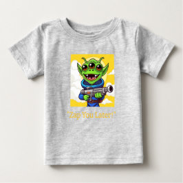 Funny Green Alien mit Ray Gun | Cartoon SpT-Shirt Baby T-shirt
