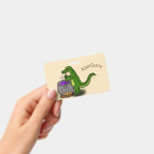 Funny Green Alligator Koch Cartoon Ausweis (Handheld)