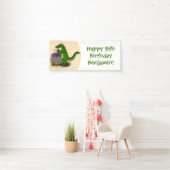 Funny Green Alligator Koch Cartoon Banner (Insitu)