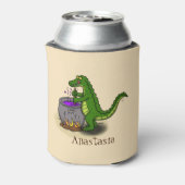 Funny Green Alligator Koch Cartoon Dosenkühler (Kanne Rückseite)