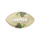 Funny Green Alligator Koch Cartoon Football (Vorderseite)