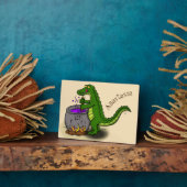 Funny Green Alligator Koch Cartoon Fotoplatte (Seite)