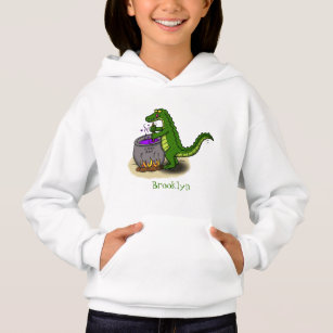 Funny Green Alligator Koch Cartoon Hoodie