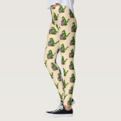 Funny Green Alligator Koch Cartoon Leggings (Links)