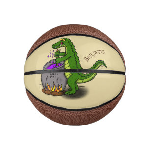Funny Green Alligator Koch Cartoon Mini Basketball