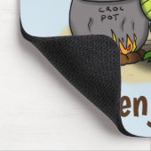 Funny Green Alligator Koch Cartoon Mousepad (Ecke)