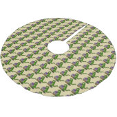 Funny Green Alligator Koch Cartoon Polyester Weihnachtsbaumdecke (Schrägansicht)