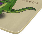 Funny Green Alligator Koch Cartoon Schneidebrett (Ecke)