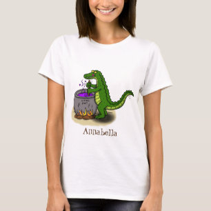 Funny Green Alligator Koch Cartoon T-Shirt