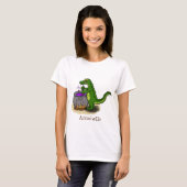 Funny Green Alligator Koch Cartoon T-Shirt (Vorne ganz)