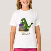 Funny Green Alligator Koch Cartoon