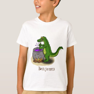 Funny Green Alligator Koch Cartoon T-Shirt