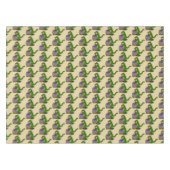 Funny Green Alligator Koch Cartoon Tischdecke (Vorderseite (Horizontal))