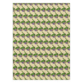 Funny Green Alligator Koch Cartoon Tischdecke (Vorderseite)