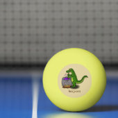 Funny Green Alligator Koch Cartoon Tischtennisball (Netto)