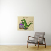 Funny Green Alligator Koch Cartoon Wandteppich (Beispiel (Horizontal))