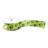 Funny green Avocado Fruchtmuster Geschenk Band Satinband (Spule)