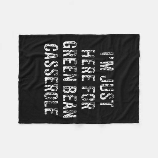 Funny Green Bean Cerole Thanksgiving Dinner Gift  Fleecedecke (Vorderseite (Horizontal))