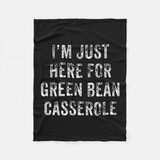Funny Green Bean Cerole Thanksgiving Dinner Gift  Fleecedecke (Vorderseite)