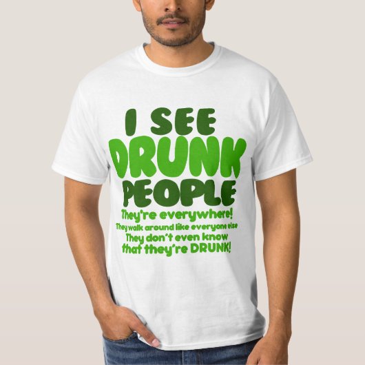 Funny Green Beer Day Spaß T-Shirt (Vorderseite)