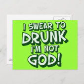 Funny Green Beer Drink Postkarte (Vorne/Hinten)