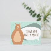 Funny Green Beer Liebe You Postkarte (Stehend Vorderseite)