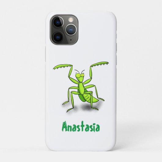 Funny green beten mantis Cartoon Illustration Case-Mate iPhone Hülle (Rückseite)