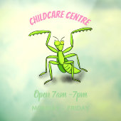 Funny green beten mantis Cartoon Illustration Fensteraufkleber (Blatt 3)