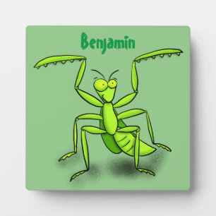 Funny green beten mantis Cartoon Illustration Fotoplatte