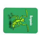 Funny green beten mantis Cartoon Illustration Magnet (Horizontal)