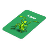 Funny green beten mantis Cartoon Illustration Magnet (Linke Seite)